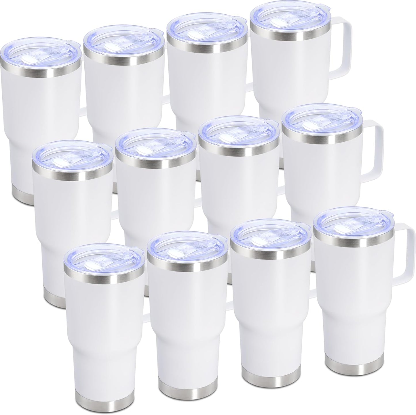 20 oz Tumbler with Handle, Coffee Tumblers with Lid Tavel Mug Navy 1P