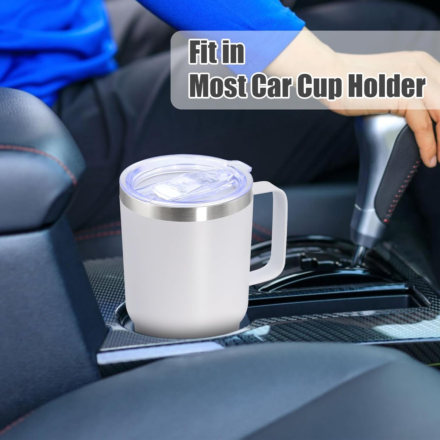 20 oz Tumbler with Handle, Coffee Tumblers with Lid Tavel Mug Navy 1P