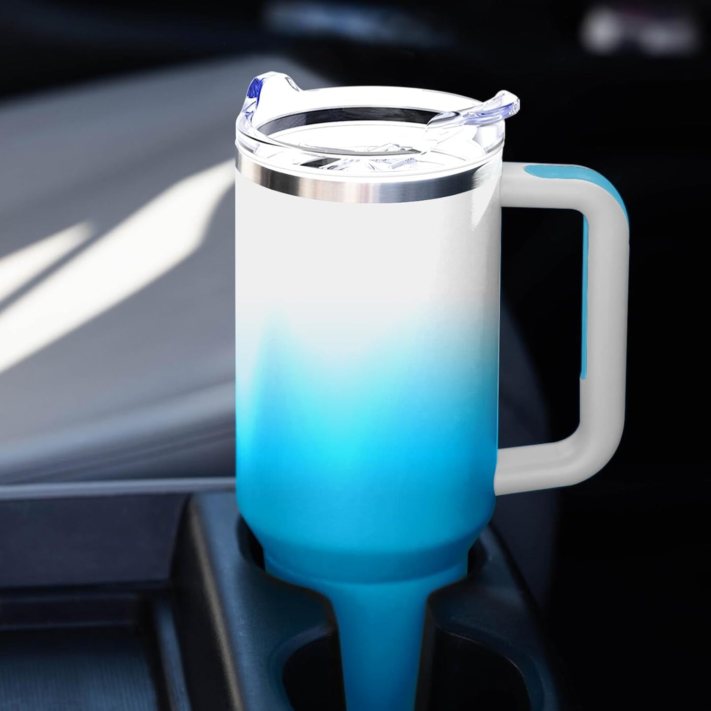 40 oz Tumbler with Handle and Straw Lid Insulated Tumblers Cups with Lids Straws Double Wall Vacuum Stainless Steel 40oz Tumbler Travel Mug Gifts for Men Women Him Her (Sakura)