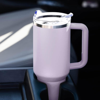 40 oz Tumbler with Handle and Straw Lid Insulated Tumblers Cups with Lids Straws Double Wall Vacuum Stainless Steel 40oz Tumbler Travel Mug Gifts for Men Women Him Her (Sakura)