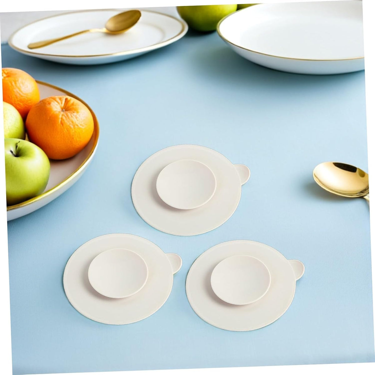 Baby Suction Bowl Pads 3Pcs Silicone Place Mats for Children