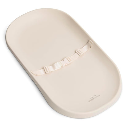 Lotti Love Baby Changing Pad, Waterproof, Contoured Design with Safety Strap, Soft Wipe-Clean Surface, Secure Nursery Changing Pad, Magnolia White