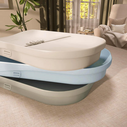 Lotti Love Baby Changing Pad, Waterproof, Contoured Design with Safety Strap, Soft Wipe-Clean Surface, Secure Nursery Changing Pad, Magnolia White