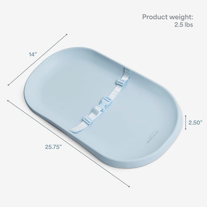 Lotti Love Baby Changing Pad, Waterproof, Contoured Design with Safety Strap, Soft Wipe-Clean Surface, Secure Nursery Changing Pad, Magnolia White