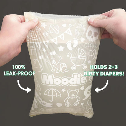 Disposable Diaper Bags Dispenser COMBO PACK | 105 VANILLA SCENTED Baby Poop Bags TOTAL | Dirty Diaper Trash Bags | Diaper Bags Disposable (VANILLA DREAM)