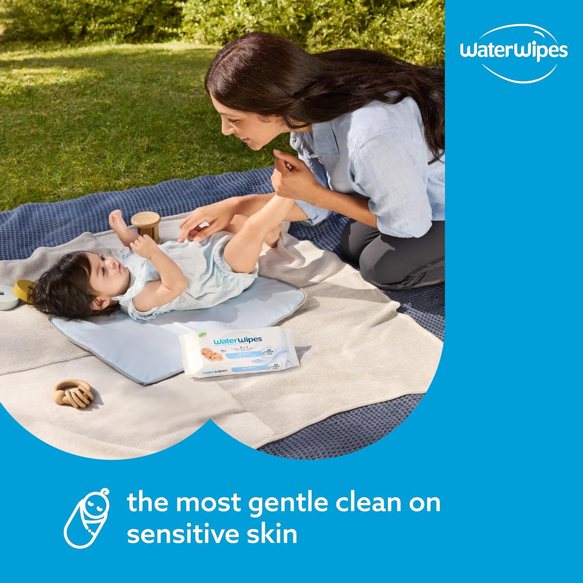 Sensitive+ Newborn & Baby Wipes, 3-In-1 Cleans, Cares, Protects, 99.9% Water, Unscented & Hypoallergenic, 720 Count (12 Packs)
