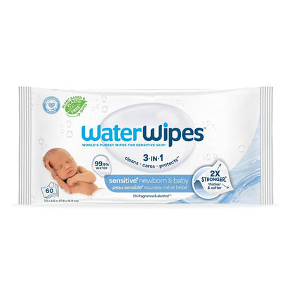 Sensitive+ Newborn & Baby Wipes, 3-In-1 Cleans, Cares, Protects, 99.9% Water, Unscented & Hypoallergenic, 720 Count (12 Packs)