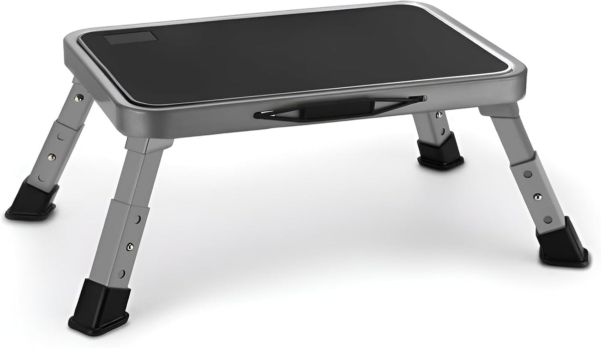 Folding Step Stool for Adults, Height-Adjustable Small Step Stool