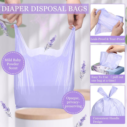 Scented Garbage Bags Hygiene Use,Lavender,14 x 8 x 4.5 in