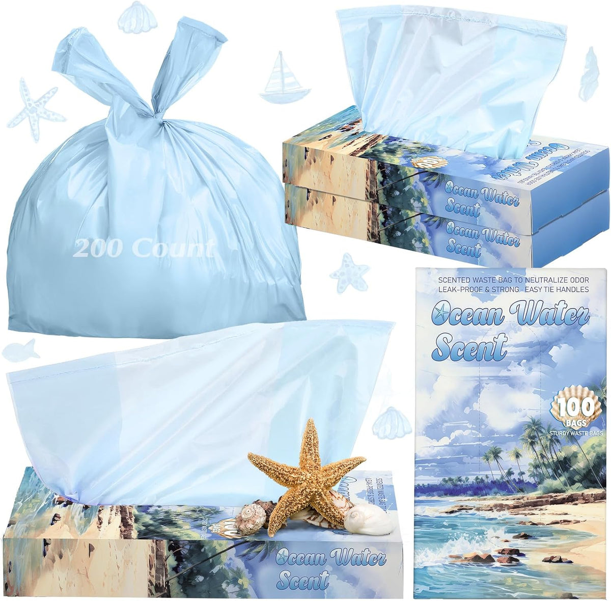 Scented Garbage Bags Hygiene Use,Lavender,14 x 8 x 4.5 in