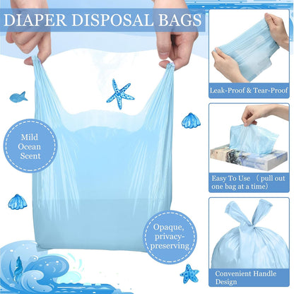 Scented Garbage Bags Hygiene Use,Lavender,14 x 8 x 4.5 in