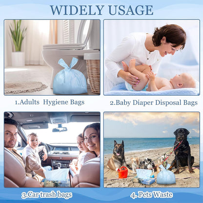 Scented Garbage Bags Hygiene Use,Lavender,14 x 8 x 4.5 in