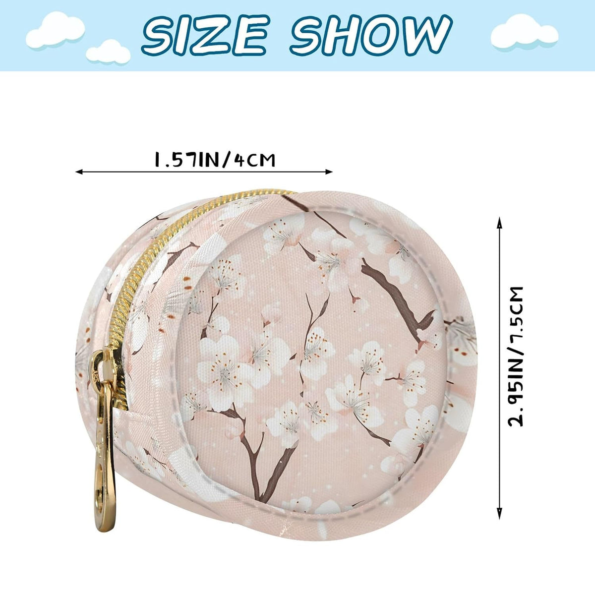 Beautiful Cherry Blossoms Baby Pacifier Holder Case, Dustproof Portable Storage Box for Diaper Bag Purse, Pacifier Storage Container for Boys & Girls