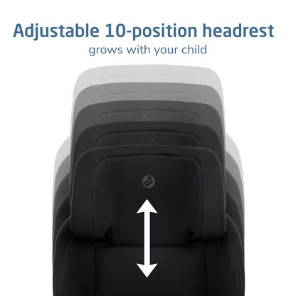 Tanza Belt-Positioning Booster Car Seat with Back, Foldable Car Seat, Sea Shadow
