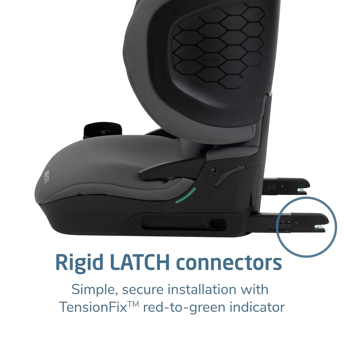 Tanza Belt-Positioning Booster Car Seat with Back, Foldable Car Seat, Sea Shadow
