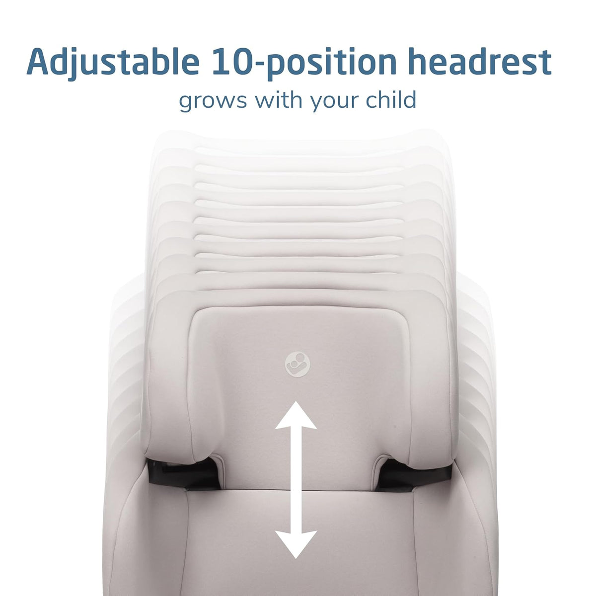 Tanza Belt-Positioning Booster Car Seat with Back, Foldable Car Seat, Sea Shadow