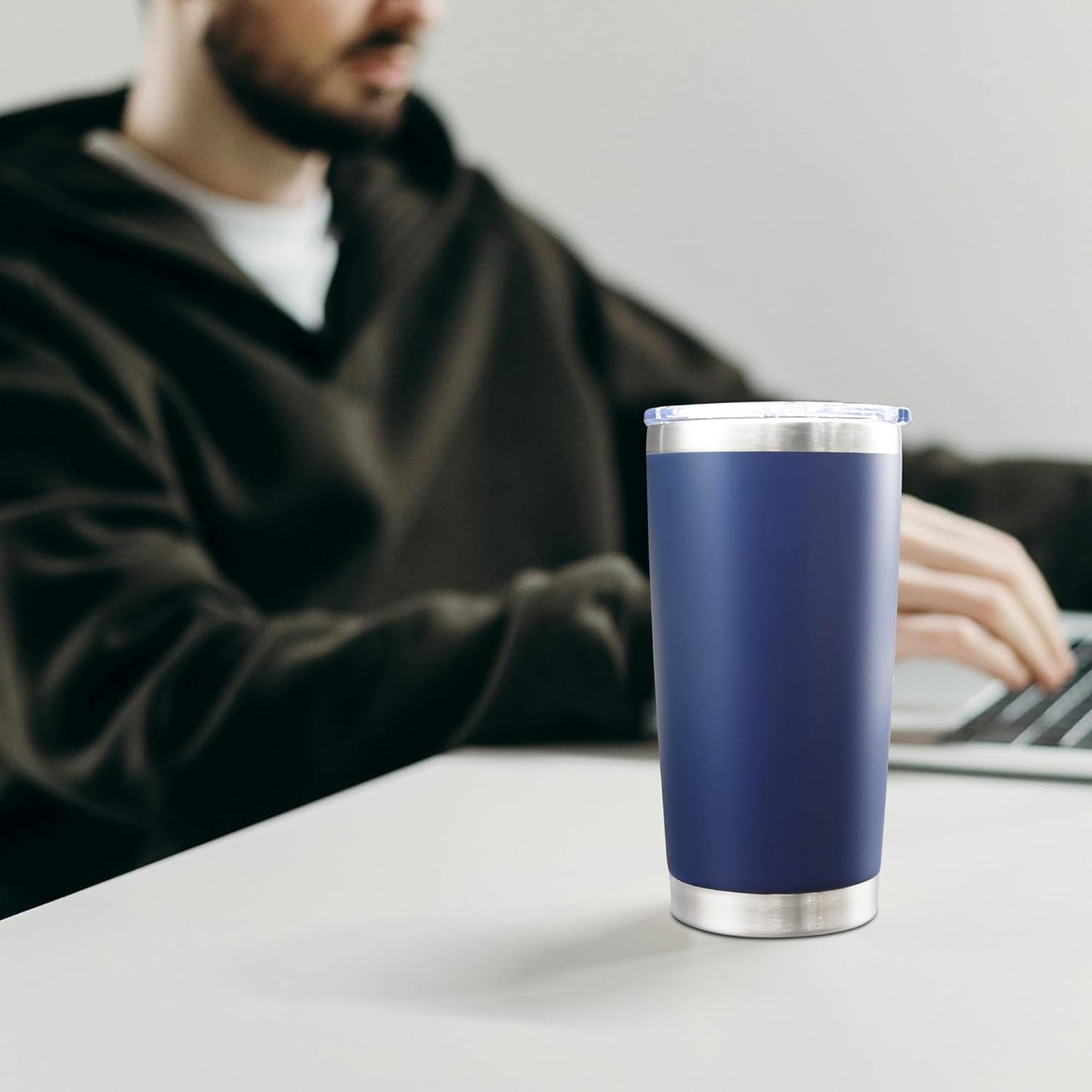 20oz Tumbler with Lid Stainless Steel Tumblers Insulated Mug Navy 1P