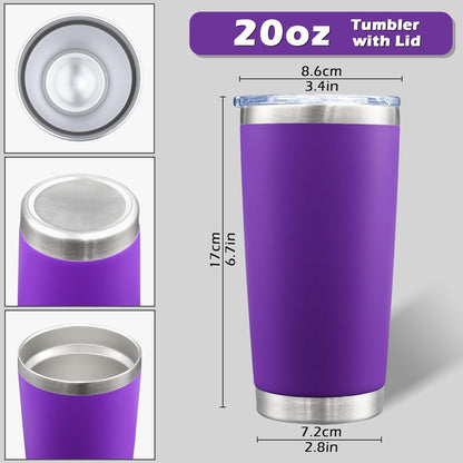 20oz Tumbler with Lid Stainless Steel Tumblers Insulated Mug Navy 1P