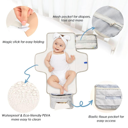 Peaches Portable Diaper Changing Pad Waterproof Changing Pads