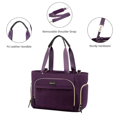 Diaper Bag Set, 3-Piece Set with Laptop Pocket, Cooler Bag & Changing Pad, Fits Most Breast Pumps, Grey, 15.7" x 8" x 11", For Mothers, Newborn - 3 Years