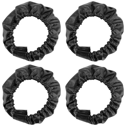 DOERDO 4Pcs Baby Stroller Wheel Cover Protection Covers for Baby Stroller Wheelchair, Black, Small