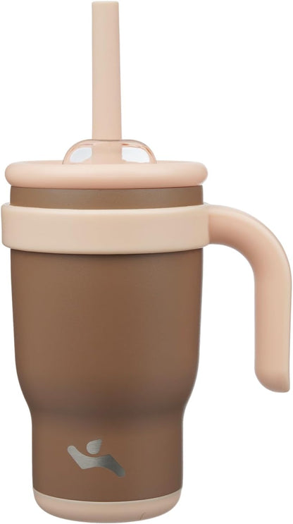 30 oz Tumbler with Handle and Straw, Insulated Travel Mug | Lime; BPA-free, spill-resistant tumbler with 2 straws and 2-in-1 lid for coffee, office, travel & daily use