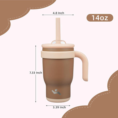 30 oz Tumbler with Handle and Straw, Insulated Travel Mug | Lime; BPA-free, spill-resistant tumbler with 2 straws and 2-in-1 lid for coffee, office, travel & daily use