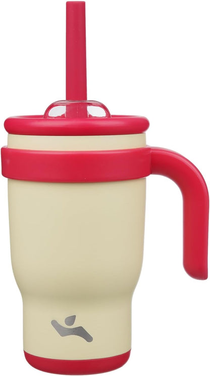 30 oz Tumbler with Handle and Straw, Insulated Travel Mug | Lime; BPA-free, spill-resistant tumbler with 2 straws and 2-in-1 lid for coffee, office, travel & daily use