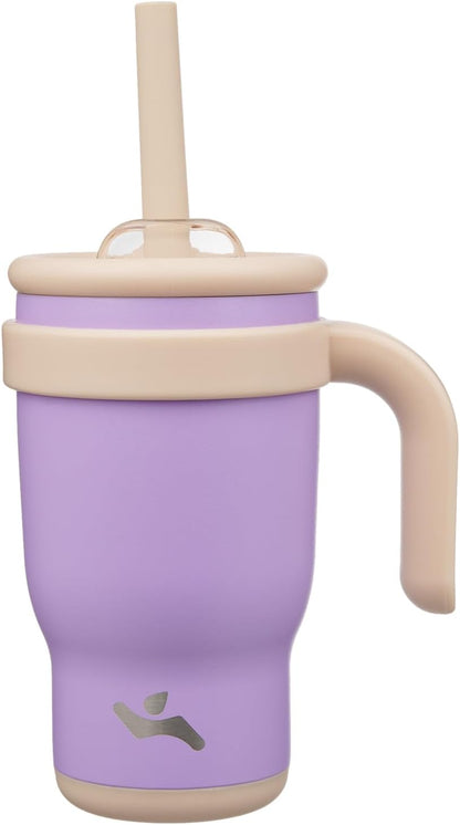 30 oz Tumbler with Handle and Straw, Insulated Travel Mug | Lime; BPA-free, spill-resistant tumbler with 2 straws and 2-in-1 lid for coffee, office, travel & daily use