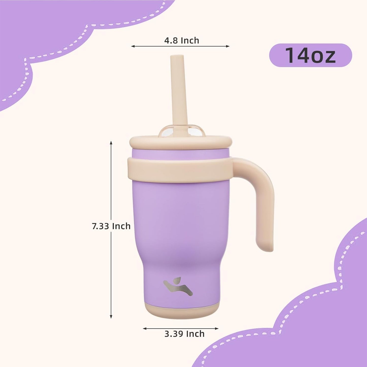 30 oz Tumbler with Handle and Straw, Insulated Travel Mug | Lime; BPA-free, spill-resistant tumbler with 2 straws and 2-in-1 lid for coffee, office, travel & daily use