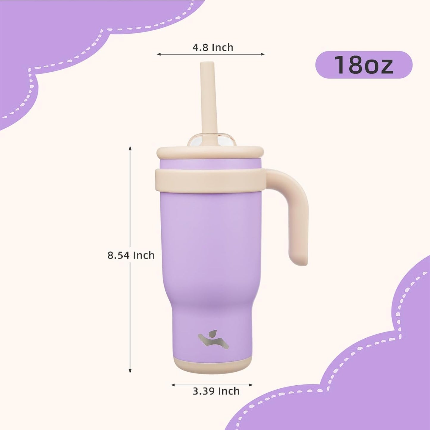 30 oz Tumbler with Handle and Straw, Insulated Travel Mug | Lime; BPA-free, spill-resistant tumbler with 2 straws and 2-in-1 lid for coffee, office, travel & daily use