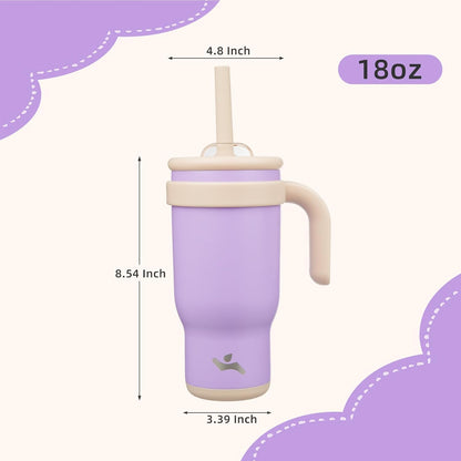 30 oz Tumbler with Handle and Straw, Insulated Travel Mug | Lime; BPA-free, spill-resistant tumbler with 2 straws and 2-in-1 lid for coffee, office, travel & daily use