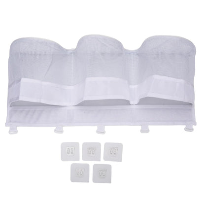 Mesh Bath Toy Organizer, Multifunctional Bathtub Toy Organizer with 3 Pockets Mesh Bath Storage Quick Drying Net Tidy with 5 Strong Suction Hooks for