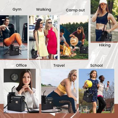 Outdoor Portable Crossbody Water Cup Purse Bag Water Bottle Carrier Bag with Phone Pocket Tumbler Carrier with Strap