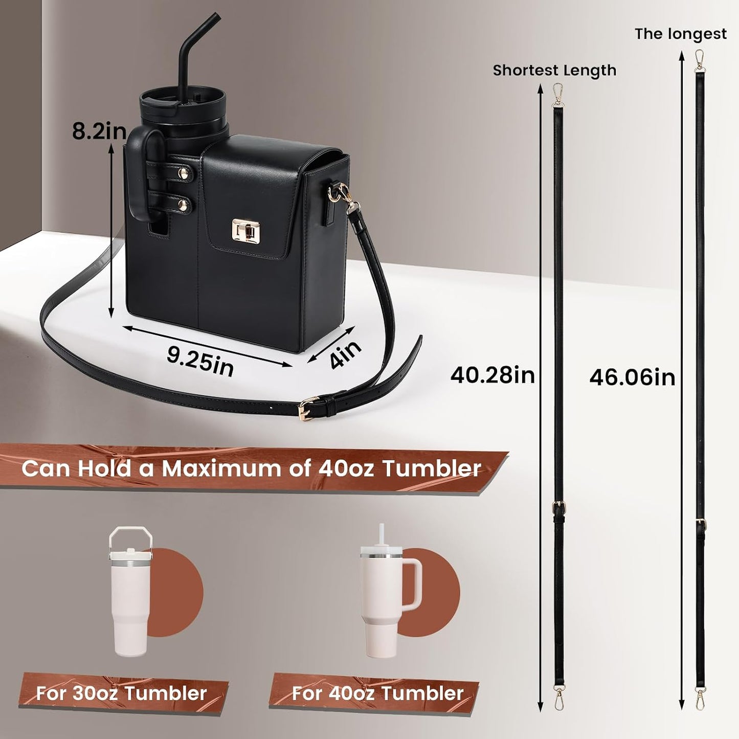 Outdoor Portable Crossbody Water Cup Purse Bag Water Bottle Carrier Bag with Phone Pocket Tumbler Carrier with Strap