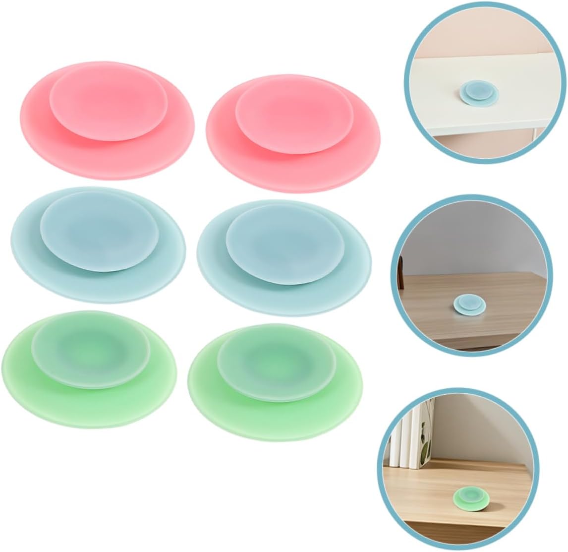 Double Sided Silicone Suction Cup Pad Boys and Girls Tableware Plate Bowl Sucker Suction Base for Plate Silicone Sucker for Boys and Girls