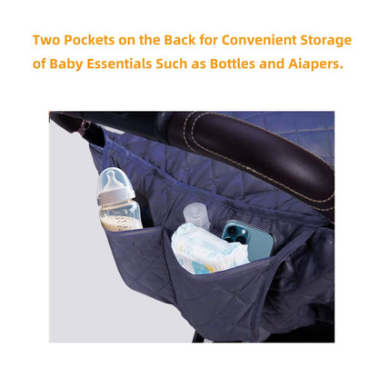 Rain Cover for Stroller, Universal Stroller Rain Cover Winter, Baby Travel Weather Shield Windproof and Waterproof Protect from Dust and Snow (Blue)