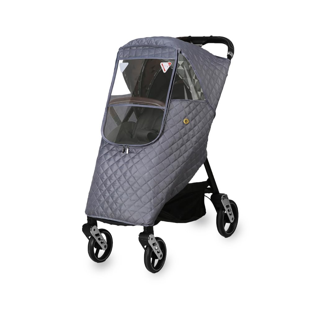 Rain Cover for Stroller, Universal Stroller Rain Cover Winter, Baby Travel Weather Shield Windproof and Waterproof Protect from Dust and Snow (Blue)