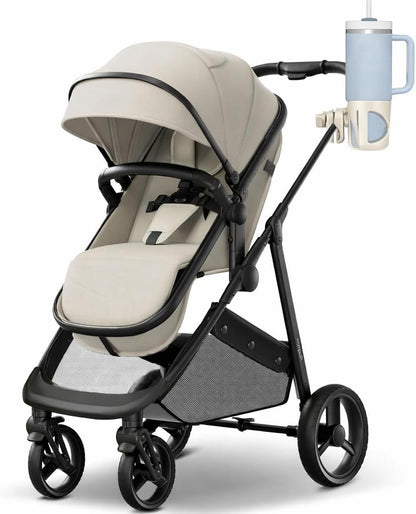 New Stroller Cup Holder for Stanley Quencher H2.0 (30 & 40 Oz. Models), Also Compatible with Stanley IceFlow (20 & 30 Oz. Models) - Black