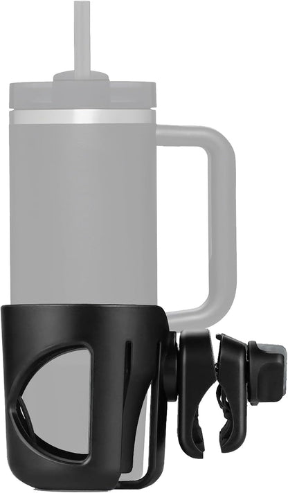 New Stroller Cup Holder for Stanley Quencher H2.0 (30 & 40 Oz. Models), Also Compatible with Stanley IceFlow (20 & 30 Oz. Models) - Black