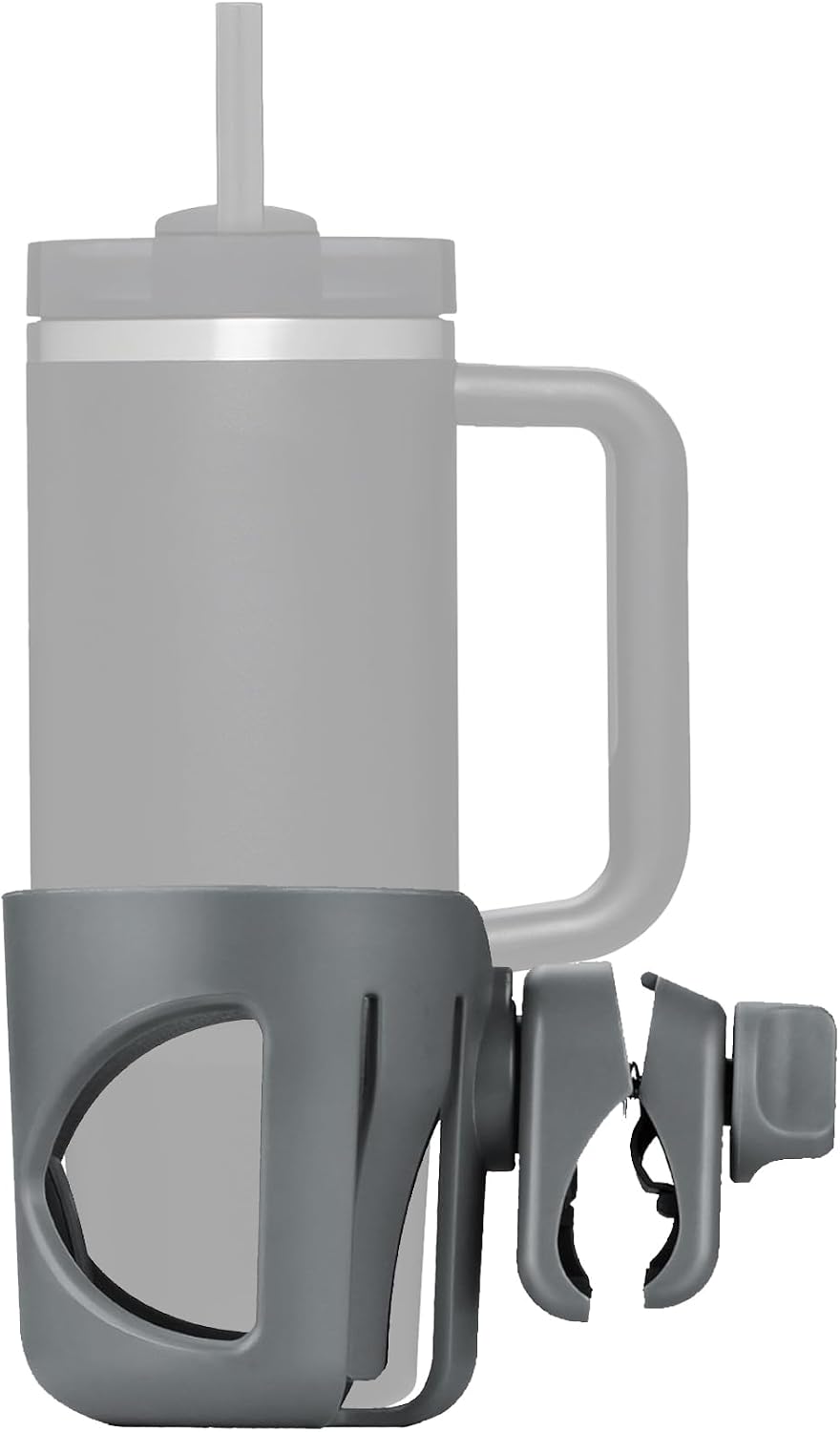 New Stroller Cup Holder for Stanley Quencher H2.0 (30 & 40 Oz. Models), Also Compatible with Stanley IceFlow (20 & 30 Oz. Models) - Black