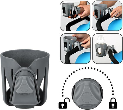 New Stroller Cup Holder for Stanley Quencher H2.0 (30 & 40 Oz. Models), Also Compatible with Stanley IceFlow (20 & 30 Oz. Models) - Black