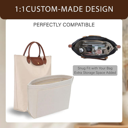 Purse Organizer Insert for Longchamp Le Pliage, Tote Bag Organizer