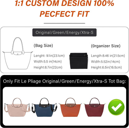Purse Organizer Insert for Longchamp Le Pliage, Tote Bag Organizer