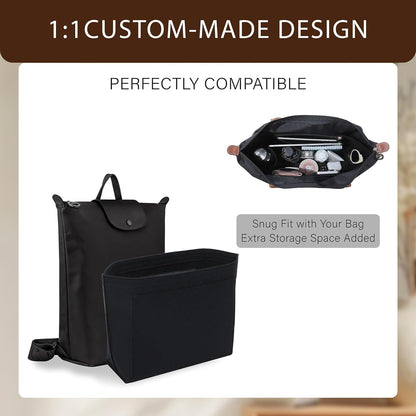 Purse Organizer Insert for Longchamp Le Pliage, Tote Bag Organizer