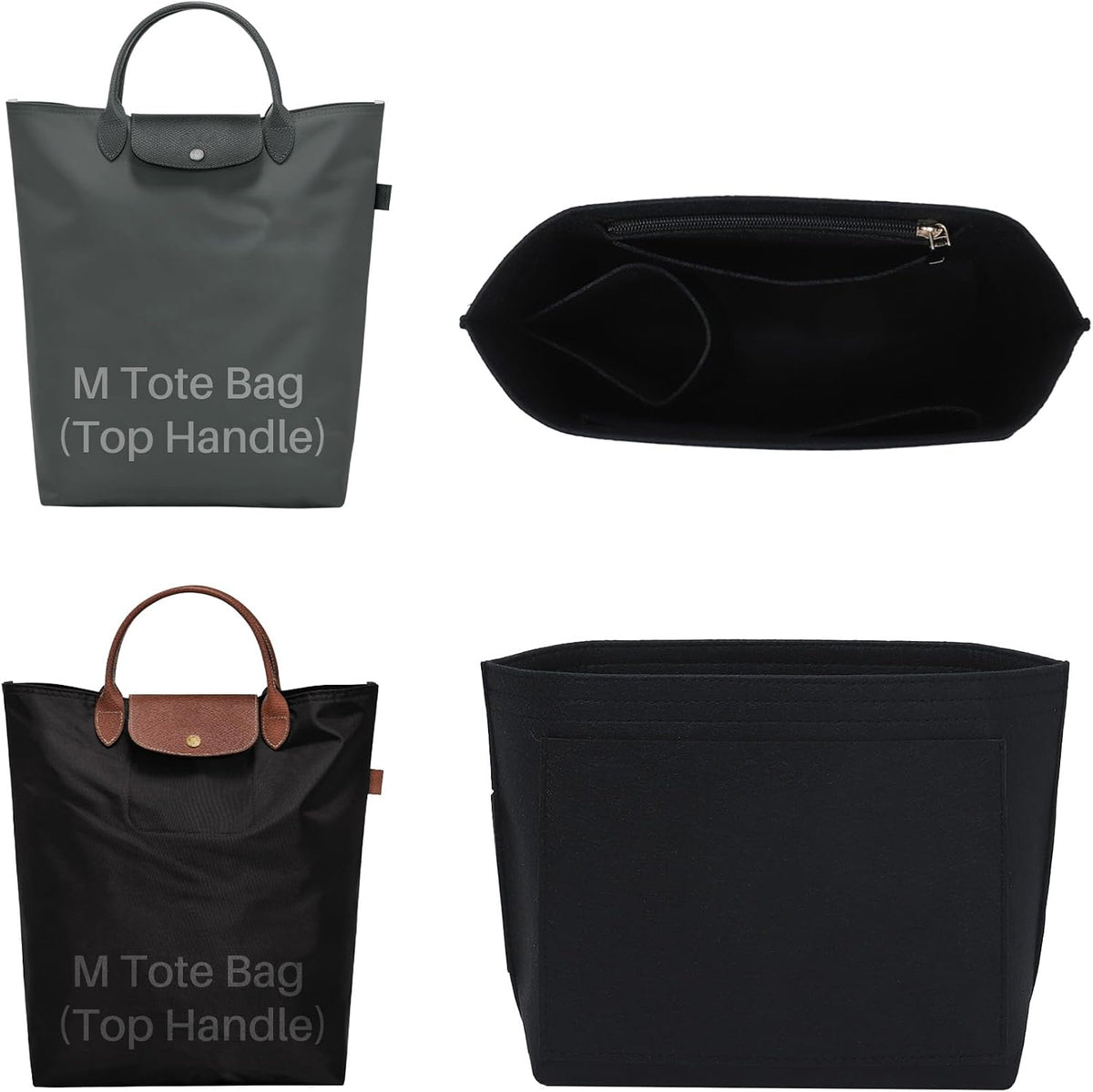 Purse Organizer Insert for Longchamp Le Pliage, Tote Bag Organizer