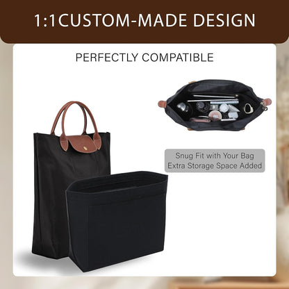 Purse Organizer Insert for Longchamp Le Pliage, Tote Bag Organizer