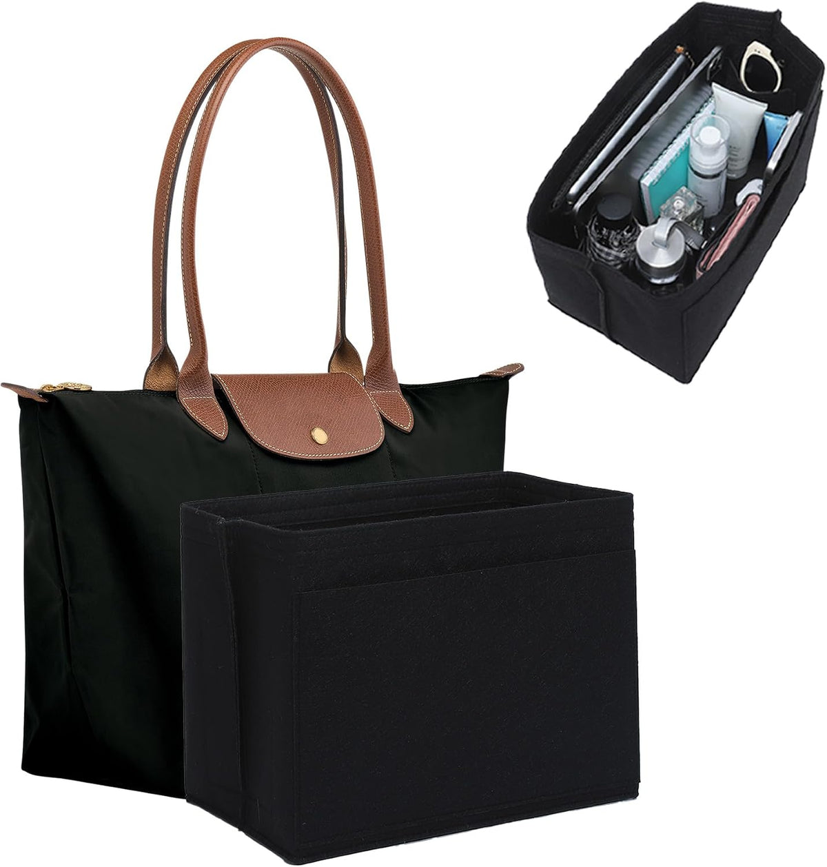 Purse Organizer Insert for Longchamp Le Pliage, Tote Bag Organizer