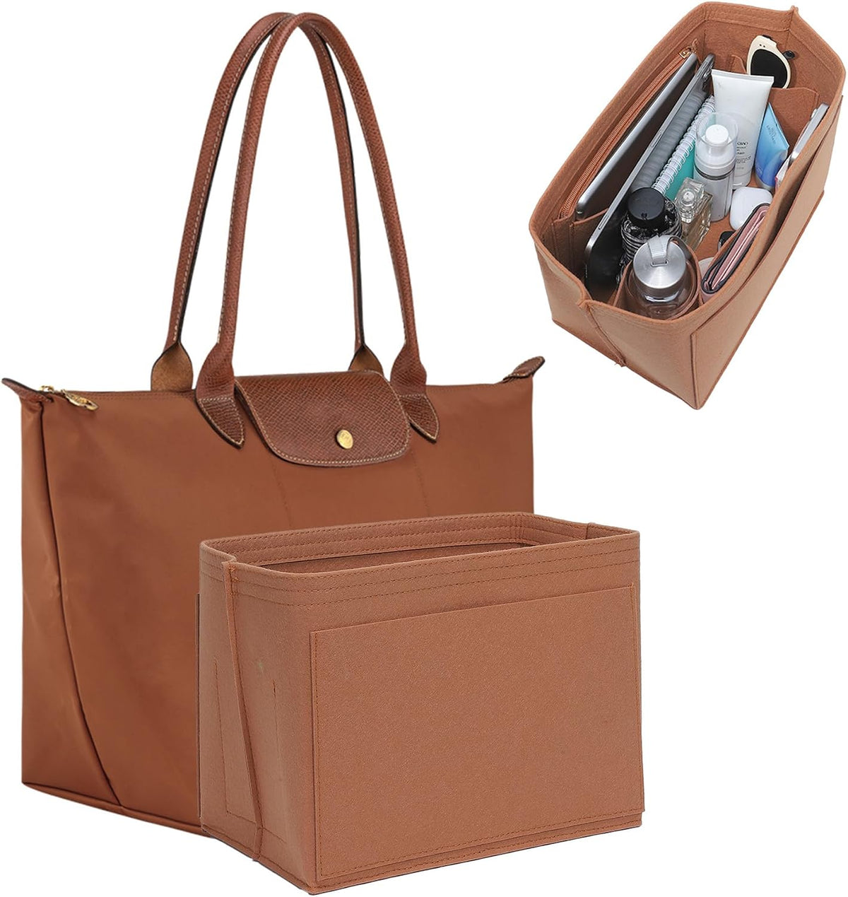Purse Organizer Insert for Longchamp Le Pliage, Tote Bag Organizer