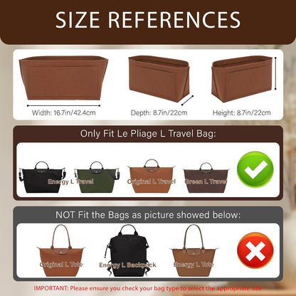 Purse Organizer Insert for Longchamp Le Pliage, Tote Bag Organizer